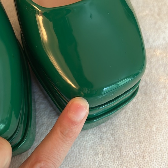 70s disco vintage style 6 inch Green Platform Heels - see measurements f… - Picture 15 of 17